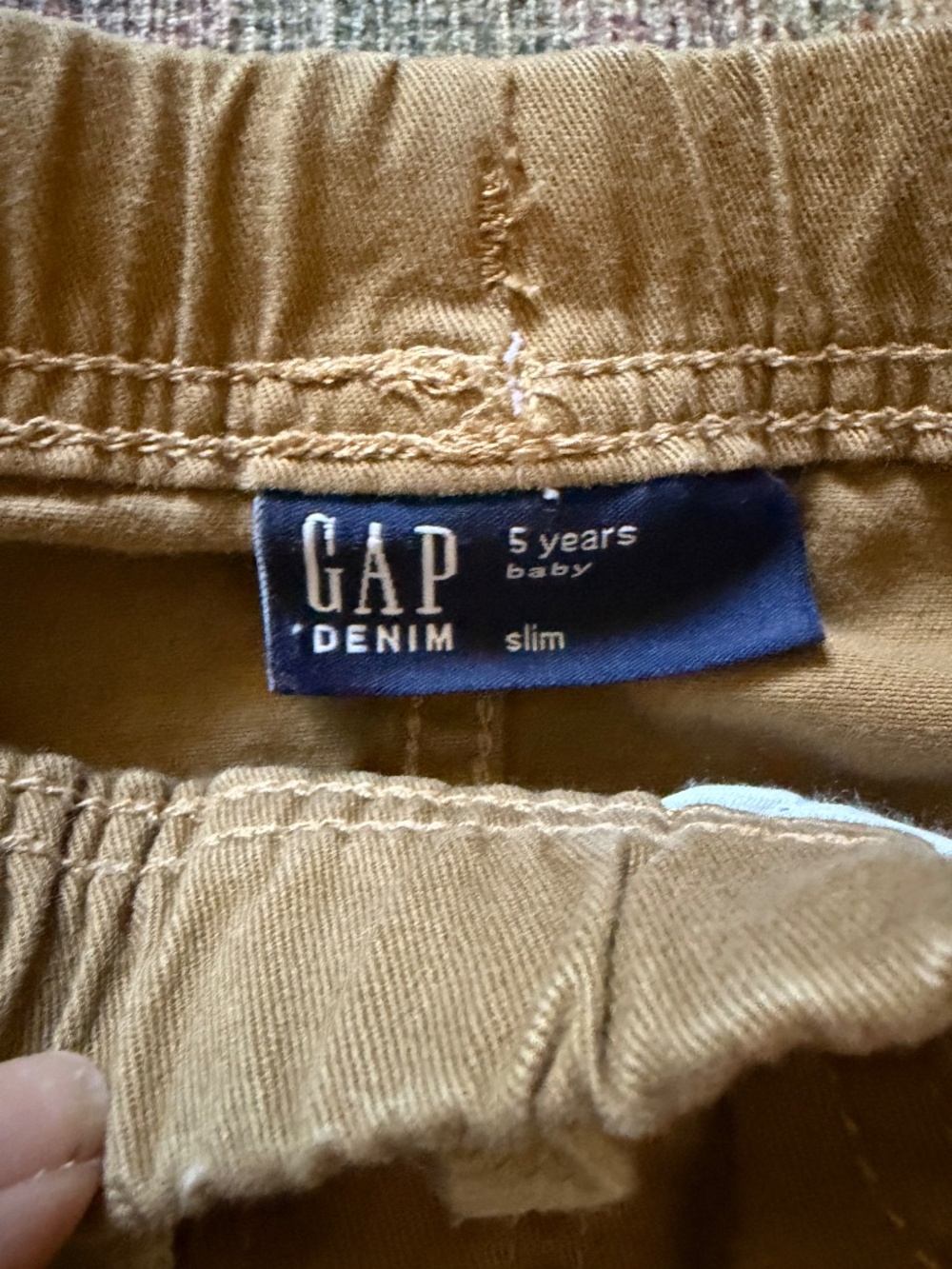Baby Gap Khaki Pull On Trousers size 5 - Picture 2 of 3